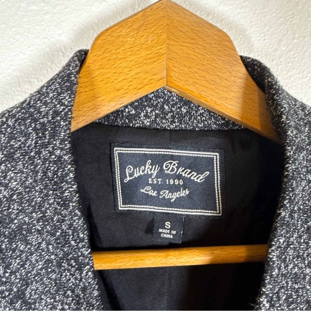 Lucky Brand Women's S White Black One Button Blazer Jacket - Picture 3 of 7